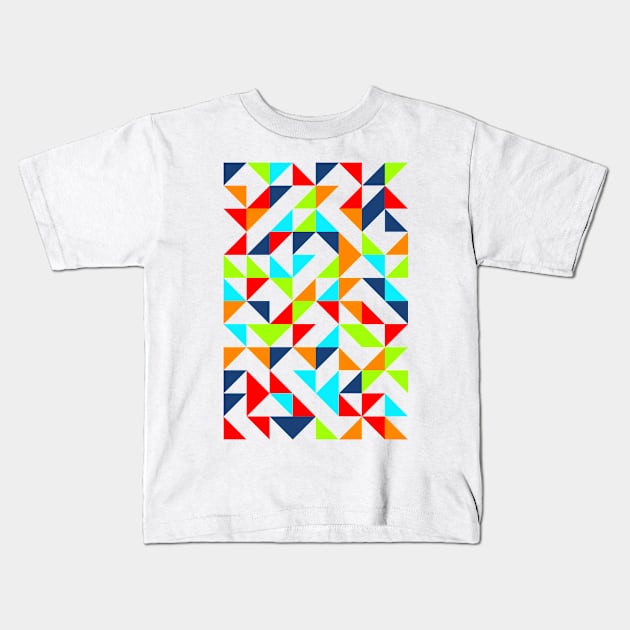 Aesthetic Geometric Pattern - Triangle #7 Kids T-Shirt by Trendy-Now